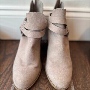 Sugar Grey/Tan Suede Booties